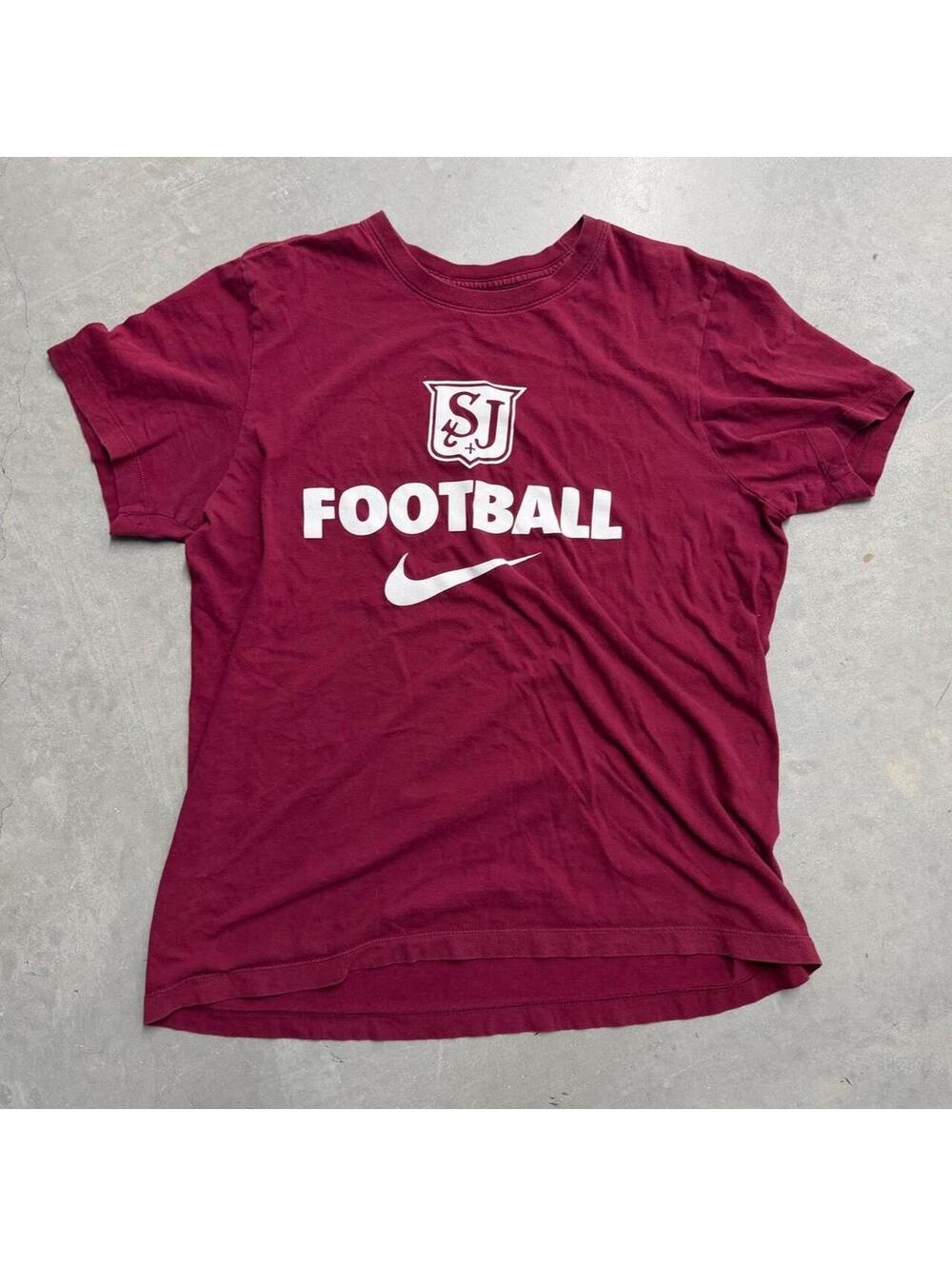 2000's Saint Joseph's University Football Red Nike Tee Sized Large